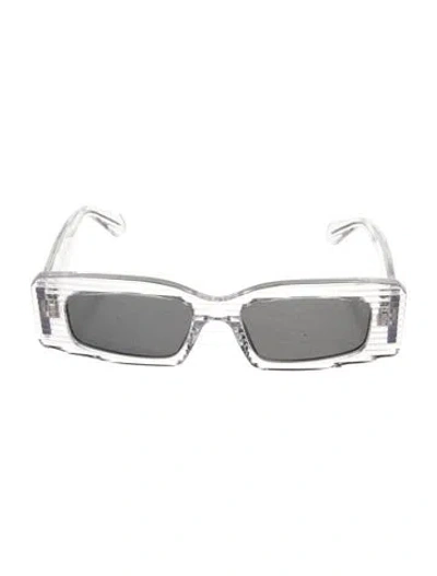 Pre-owned Alaïa Link S1u Square Sunglasses In Transparent