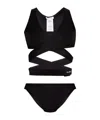 ALAÏA ALAÏA LOGO LETTERING CRISS-CROSS BIKINI SET