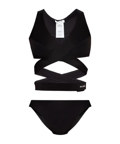 Alaïa Logo Bikini In Black