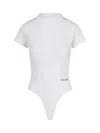 Alaïa Logo-embroidered Bodysuit T-shirt In White