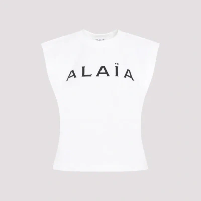 Tシャツ・カットソー ALAIA WHITE COTTON T-SHIRT AlaïA Printed T-Shirt - White | Editorialist