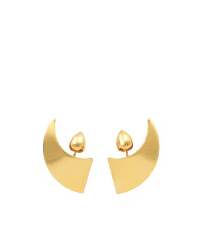 Alaïa Logo Earrings In Gold