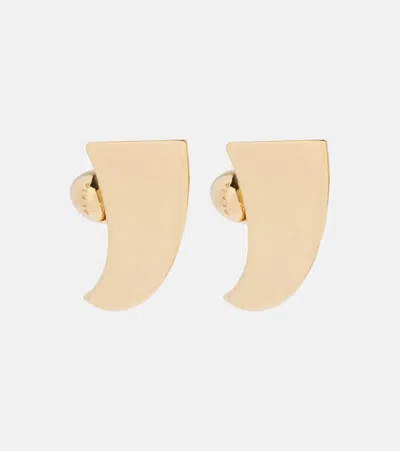 Alaïa Logo Earrings In Metallic