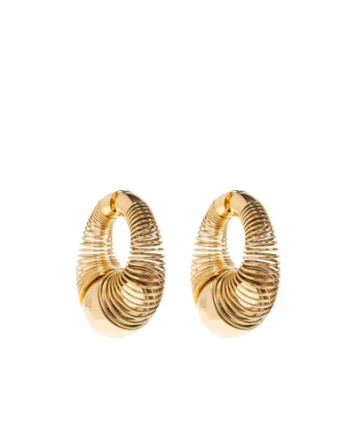 Alaïa Logo Earrings In Yellow