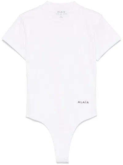 Alaïa Logo-embroidered Bodysuit T-shirt
