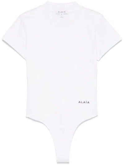 Alaïa Logo-embroidered Bodysuit T-shirt