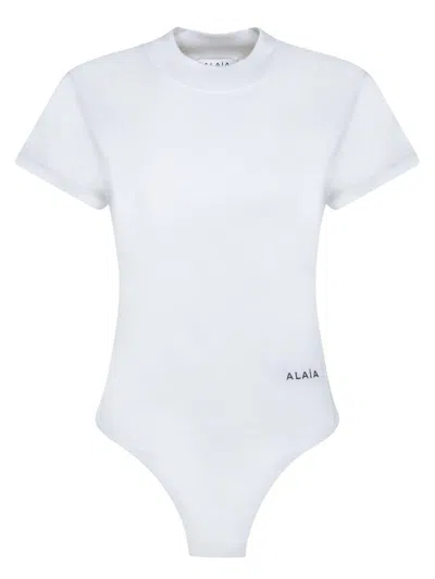Alaïa Logo-embroidered Bodysuit T-shirt