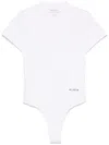 Alaïa Logo-embroidered Bodysuit T-shirt In White