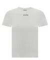 ALAÏA LOGO EMBROIDERED FITTED T SHIRT