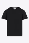 Alaïa Alaia Womens Blanc Noir Round-neck Cotton-jersey T-shirt In Black