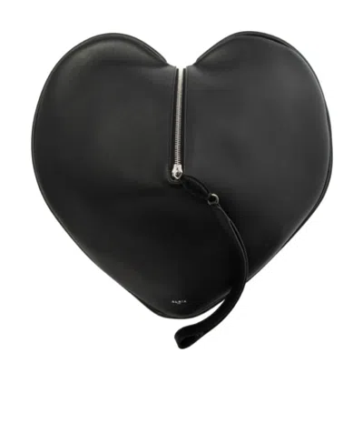 Alaïa Logo Hand-held Bag In 999 Black