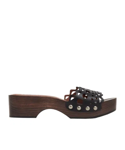 Alaïa Logo High-heeled Sandals In Black
