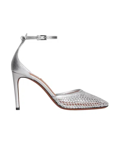 ALAÏA LOGO HIGH-HEELED SANDALS