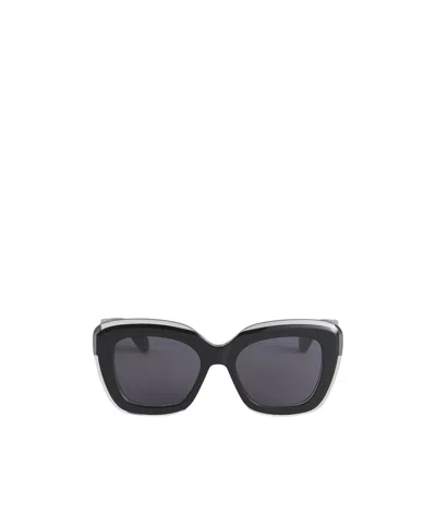 Alaïa Logo-print Oversize-frame Sunglasses In Black
