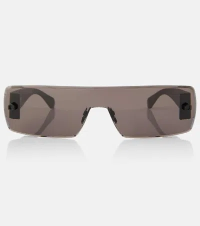 Alaïa Logo Rectangular Sunglasses In Brown