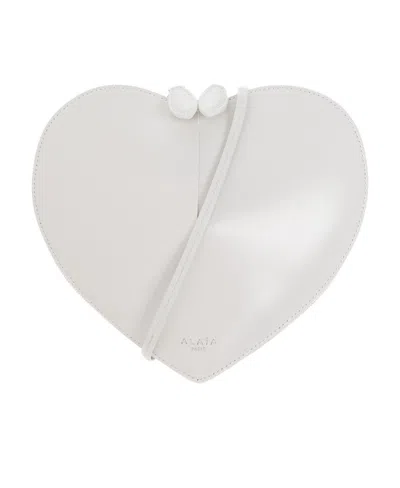 Alaïa Zippered Shoulder Bag In White