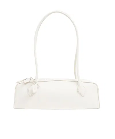 Alaïa Logo Shoulder Bag In White