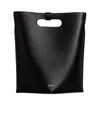 Alaïa Small Folded Leather Tote Bag In Black