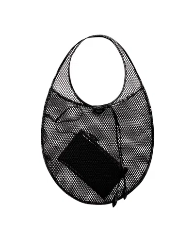 Alaïa Logo-stamp Net Tote Bag In Black