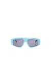 Alaïa Aa0092s Oversized Rectangular Sunglasses In Turquoise Blue In Blue