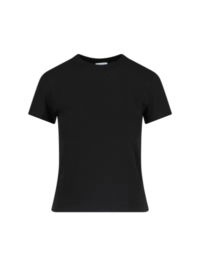 Alaïa Logo T-shirt In Black