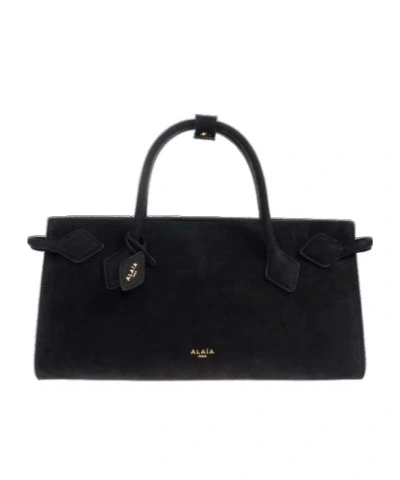Alaïa Logo Tote Bag In Black