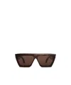 Alaïa Alaia Rectangular Acetate Sunglasses In Brown