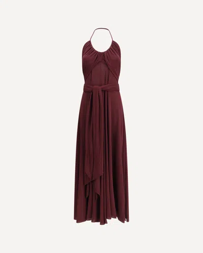 Alaïa Alaia Women Cross Dress Viscose Long Dress In Burgundy