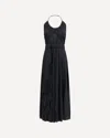 Alaïa Womens Alaia Cross Halterneck Stretch-woven Maxi Dress In Black