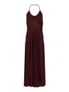 Alaïa Burgundy Jersey Long Cross Dress