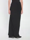 Alaïa Alaia Women Long Draped Jersey Dress In Black