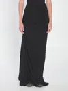 Alaïa Alaia Women Long Draped Jersey Dress In Black