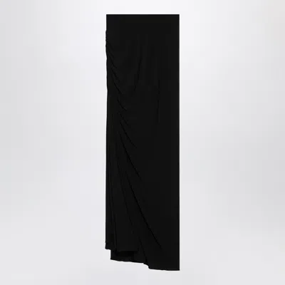 Alaïa Alaia Long Draped Jersey Skirt In Black