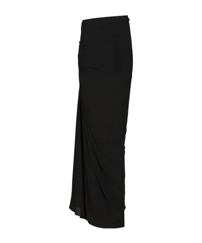 Alaïa Long Draped Skirt