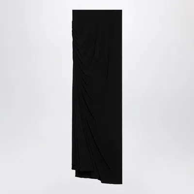ALAÏA ALAÏA LONG DRAPED SKIRT IN JERSEY