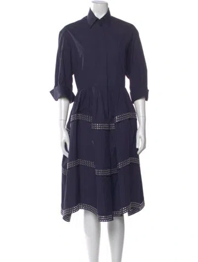 Pre-owned Alaïa Long Dress In Blue