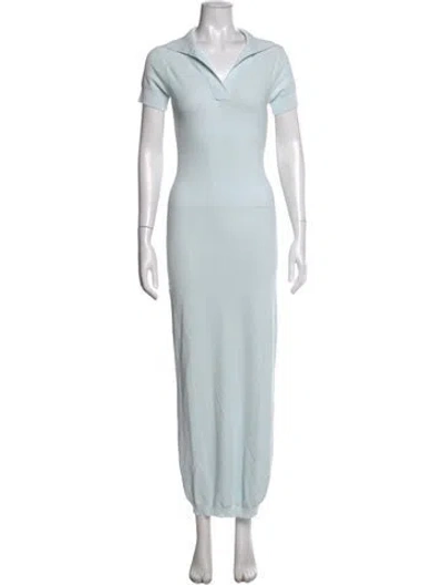 Pre-owned Alaïa Long Dress W/ Tags In Blue