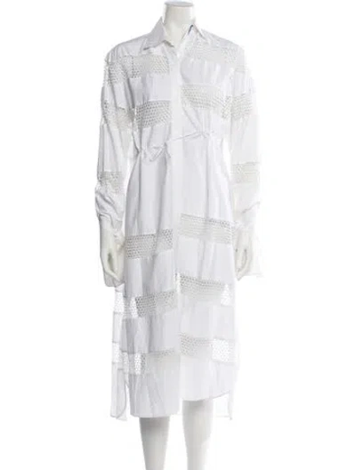Pre-owned Alaïa Long Dress In White