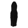 Alaïa Alaia Long High Neck Dress In Black