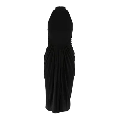 Alaïa Women's Long High Neck Dress In Black