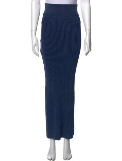 Pre-owned Alaïa Long Skirt In Blue