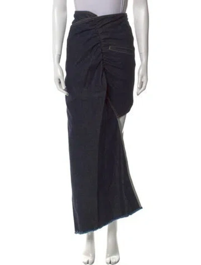 Pre-owned Alaïa Long Skirt W/ Tags In Blue