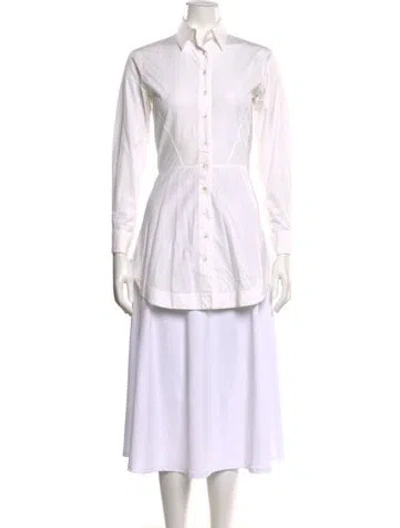 Pre-owned Alaïa Long Sleeve Blouse In Neutral