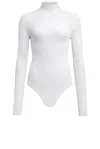 Alaïa Long Sleeve Bodysuit In Blanc