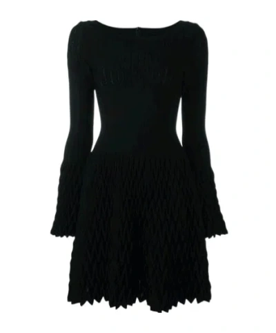 Alaïa Long Sleeve Dress In Black