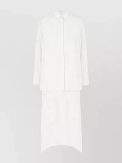 Alaïa Long Sleeve Midi Length Dress Shirt In White
