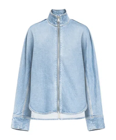 Alaïa Long Sleeve Shirt In Blue