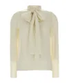 Alaïa Alaia Ivory Georgette Blouse In White