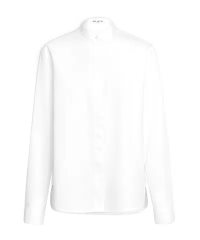 Alaïa Long Sleeve Shirt In White
