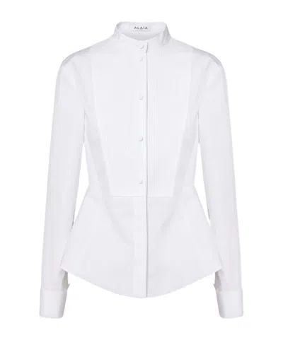 Alaïa Long Sleeve Shirt In White